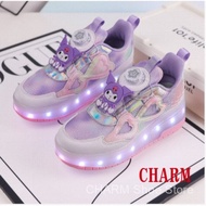 【 Lowest Price 】【Original quality】heelys shoes for children, double-wheel invisible charging Cool Wh