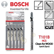 BOSCH T101B HCS Jigsaw Blades Clean For Wood Cutting 1pc / 1pack ( 5pcs ) - 2608630030