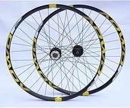 Bicycle Rim 26 27.5 29 Inch Mountain Bike Wheelset MTB Double Wall Rims Disc Brake 8-10 Speed Cassette Hub 32H QR,Yellow-27.5in