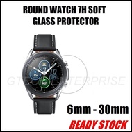 Round Smart Watch 7H Soft Fiber Glass Protector 6 7 8 9 10 11 12 13 14 15 16.5 18 19 20 21 22 23 24 