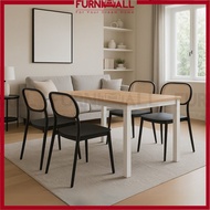 Furnimall 1+4 Restaurant Dining Set PP Rattan Chair/Dining Table Set/Cafe table/Meja Makan/Meja kafe