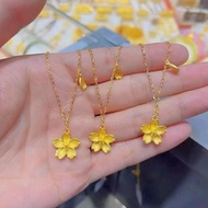 916 gold Cherry Blossom Necklace One Chain Fashion Simple Elegant Set Chain Women's Clavicle Chain g
