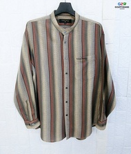 Rudolph Valentino แท้ อก50 เสื้อเชิ๊ตแขนยาวคอจีนลายคลาสสิก