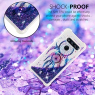 LG V20 V30 Plus V40 ThinQ Case Painted Dynamic Liquid Glitter Shockproof Cover