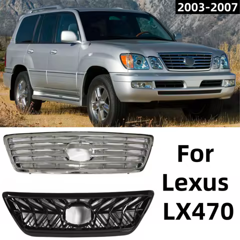 Bright Black Front Bumper Grille for Lexus LX470 2003-2007