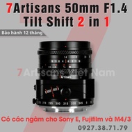 7artisans 50mm F1.4 Tilt Shift Lens - For Sony E, Fujifilm FX And M4 /3