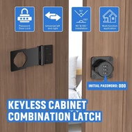 Household Cabinet Password Hasp Locks, Cabinet Locks with Combination, Door Security Slide Latch Loc