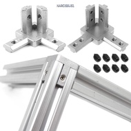 NARCISSUS13A0E End Corner 2020 3030 4040 Series Slot Silver Durable 3-Way