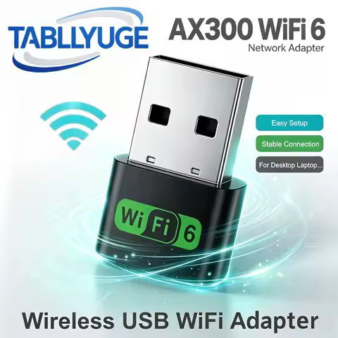 TABLLYUGE AX300 Wireless WiFi Adapter Mini Wireless USB WiFi6 Network Card for PC Laptop Portable Wi