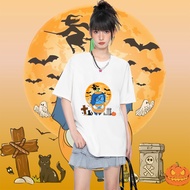 Dalam Ke Luar 2X Baju-T Halloween Trick or Treat Pumpkin face, Fabrik Bagus, Keaslian, Baju-T Unisek