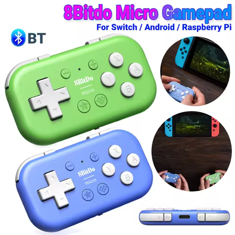 8Bitdo Micro Gamepad Pocket Controller Designed for 2D Games Bluetooth Gamepad Mini Game Console for