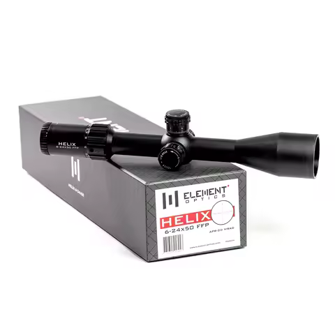 ELEMENT Optics Helix 6-24x50 FFP Riflescope Featuring Zerostop 30mm Tube and APR-2D MRAD Reticle for
