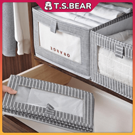 Korea Foldable Storage Box Wardrobe Linen Clothes Storage Box Home Basket Organizer Underwear Toy St