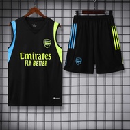 2023-24 SAKA Vest Shorts Arsenal Black Soccer Jersey Training Uniform Kit/Customizable