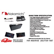 6.95" Nakamichi NAM1700N Double Din Universal Car Stereo, Bluetooth, Touchscreen, Mirror Link