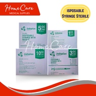 Indoplas Disposable Syringe Sterile Sold per Box100pieces(1ml 1cc 3cc 3ml 5cc 5ml 10cc 10ml)