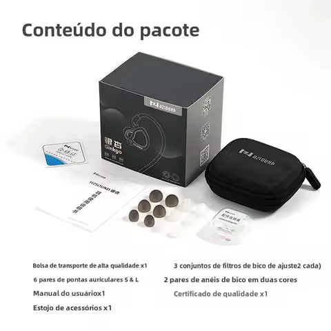 HZSOUND GINKGO 10mm Dynamic Driver Wired In Ear Earphones Interchangeable Tuning Nozzles HiFi Headph