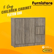 Furnistore 5 Doors Almari pakaian kanak-kanak/5 pintu children wardrobe cabinet Oxford almari baju b