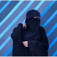 Niqab Hidden Eyes 1 Layer Chiffon Aritachi