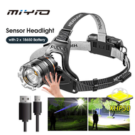 MIYIO 10000Lums Powerful Long Range Led Sensor Headlamp XHP70 Headlight USB Rechargeable Flashlight