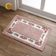 MUNDAUN 1 Pcs Pink Rug, Pink 16*24Inch Flower Rug,  Absorbent Microfiber Non-Skid Bathroom Rugs Bath