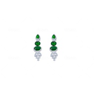 Everest Jewellery-SILVER VINTAGE EARRING JEWELLERY SET WITH ZIRCONIA & SEMI-PRECIOUS STONES