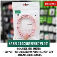 C to C Ugreen Cable 60W 2 Meter L501 Official 1 Year Warranty Type C Cable 60W Type C Cable 2 Meter 