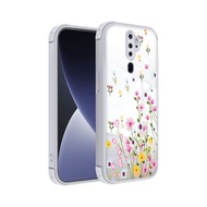 YBD Clear Phone Case For OPPO A9 2020 A5 2020 Lens with Full Silicone Wrap Protection for Flower Vin