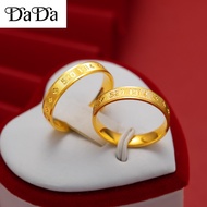 Pure 916 gold ring 5201314 for a lifetime of men and women with the same engagement jewelry