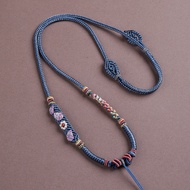 Kalung Lelaki dan Wanita Lanyard Aksesori Gantung Barang Berkualiti Tinggi Batu Giok Hetian Loket Te