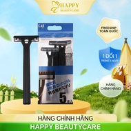 Dao Cạo Râu 2 Lưỡi Kép LUF-20P Kai Razor 0751-GA0025 Set 5 Cây (Combo Dao Cạo Và Set Mini )