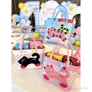 Baby Birthday Day 61 Souvenir Basket Cat Patch Woven Handbag Hundred Days Banquet Return Gift Basket