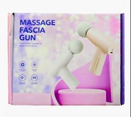 白色電動震動筋絡按摩槍FASCIAL GUN筋膜槍TYPE C充電3檔模式Massage Gun電動按摩棒按摩器electric massage stick