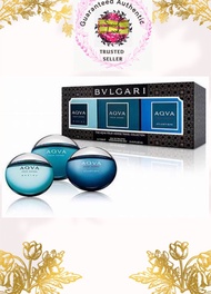 Bvlgari The Aqva Pour Homme Travel Edition EDT  3 x 15ml  Gift Set - BNIB Perfume/Fragrance