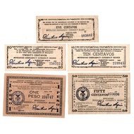 1943 Mindanao WW2 Emergency Guerilla Denominational Set Condition AU+