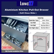 2layer Aluminium Pull Out Basket Kitchen Cabinet Rack/ Stainless Steel Kitchen Pull Out Basket Dish &amp; bowl Rack