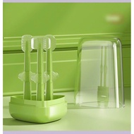 Set of 3 Silicone Tongue Brushes with 3 Stages of Teeth and Gum Development Hogokids - With Carrying