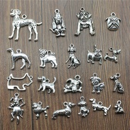 20pcs Dog Charms Antique Silver Color Dog Pendant Charms Cute Dog Charms For Jewelry Making DIY Craft