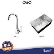 [Kitchen Sink Mixer   Sink] OttO 1305-23 Sink Mixer and US6045 Stainless Steel Kitchen Sink – By Hup