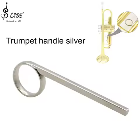 Trumpet Handle Ring Silver Trumpet Hand Pull Ring Third Valve Sliding Finger Pull Ring Brass Instrum