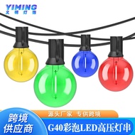 G40LED Plastic Ball Bulb High Voltage String Lights Garden Decoration String Lights Outdoor Garden L