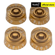 Musiclily Pro Left Handed Inch Size Fine 24-Spline Control Speed Knobs for USA Made Les Paul Style Electric Guitar (Set of 4)