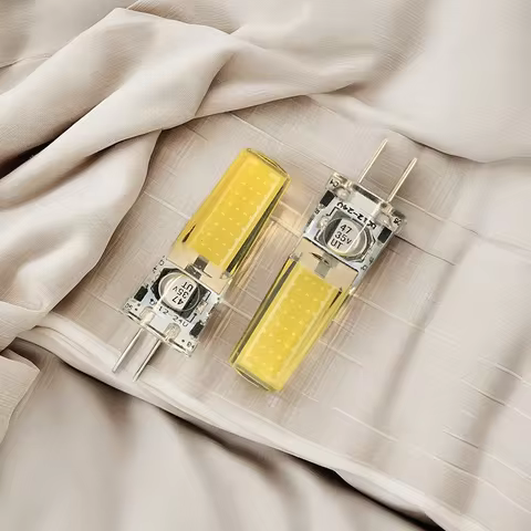 Dimmable LED COB 10W GY6.35 G4 AC / DC 12V LED GY6.35 COB 2508 Dimming LED Corn Lighting g6.35 Cryst