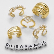 5Pcs /set Gold Plated Rings for Women CZ Crystal Rings Adjustable Rings wholesale Rings