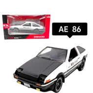DSM 1:24 Die-Cast Toyota Trueno AE86 (Initial D) White/Black Edition Car Model Collection C2404 – In