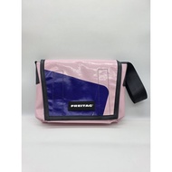 Freitag F11 Lassie Rose Lilac Sweet Pastel Pink New Hanging Tag Very Shiny Printed White Fabric Angl