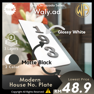 [NEW] 3 Layers Premium Nombor Plat Rumah 3D Modern Vertical House Number Plate Acrylic Sign No Alama