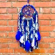 靛藍森林 紅寶石剛玉 藍寶石剛玉 雙層捕夢網