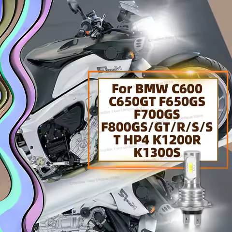 1PC H7 Moto Headlight Bulb For BMW C600 C650GT F650GS F700GS F800GS/GT/R/S/ST HP4 K1200R K1300S Moto