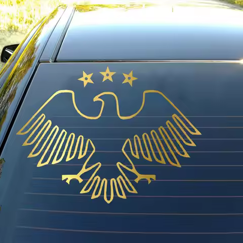 30573# Custom Made Syria Eagle Theme Vinyl Decal New Coat of Arms of Syria Sticker for Bumper Rear W